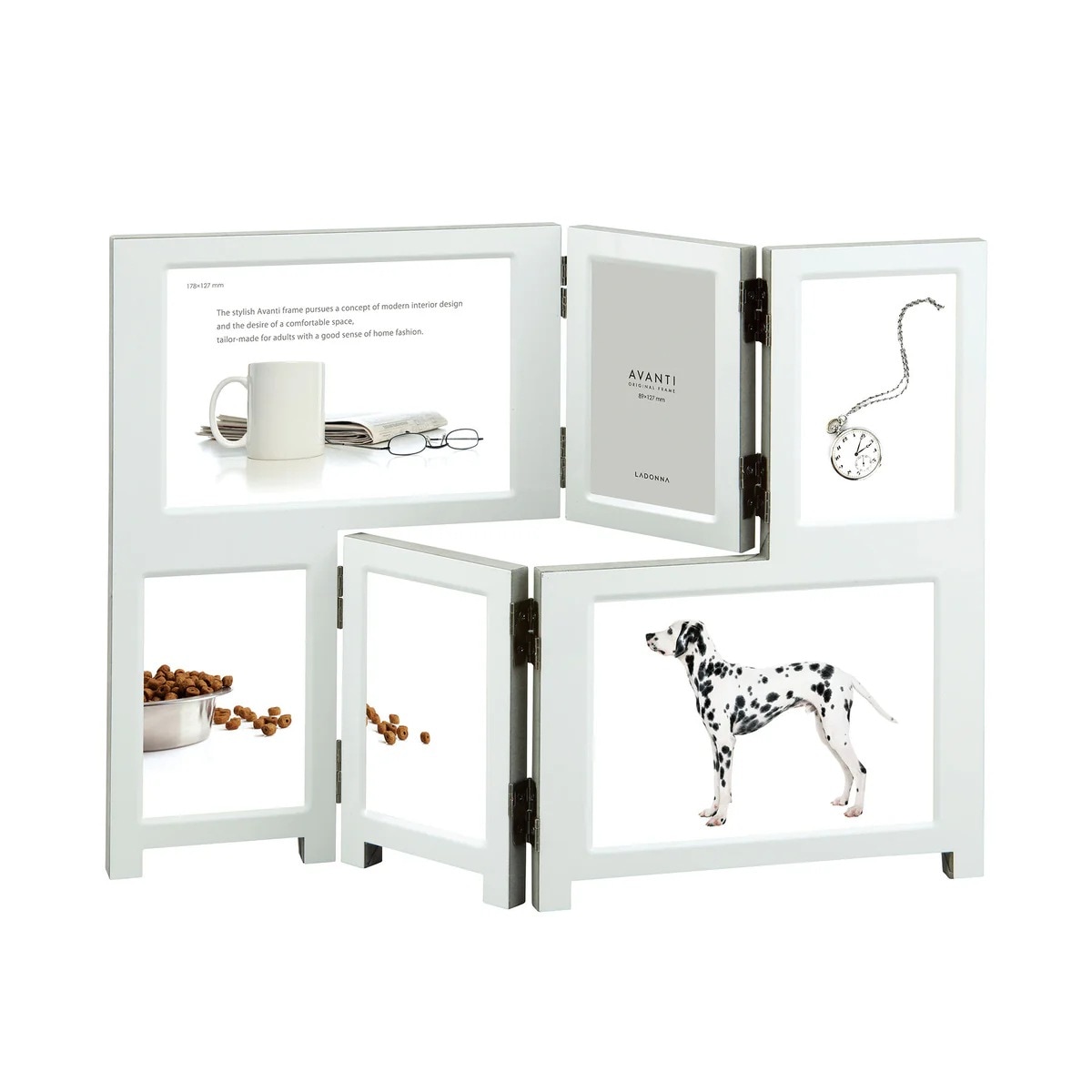 ラドンナ フォトフレーム(リビング) MA63-60-WH 2L判×2、L判×4