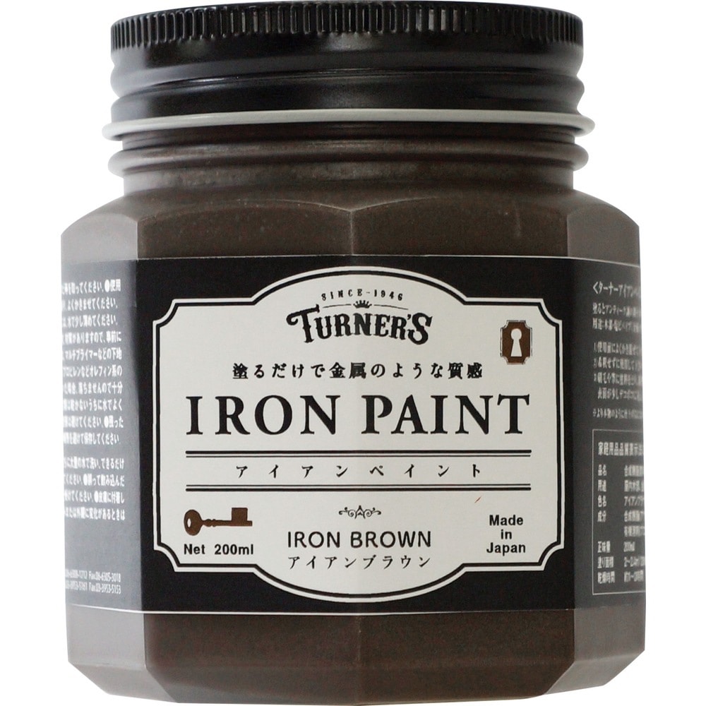 (3本セット) ターナー色彩 アイアンペイント 200ML アイアンブラウン (IR200010)