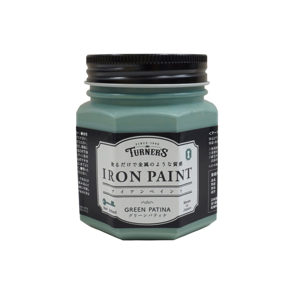 (3本セット) ターナー色彩 アイアンペイント 200ML グリーンパティナ (IR200016)