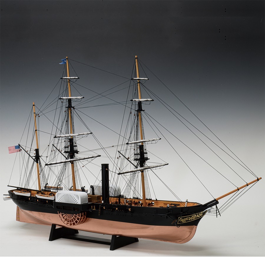 ウッディジョー 帆船 1/120 黒船サスケハナ（縮帆）