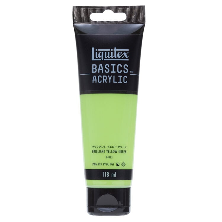リキテックス ベーシックス 118mL 840(023) ブリリアント イエロー グリーン (16005840) Liquitex BASICS アクリル絵具