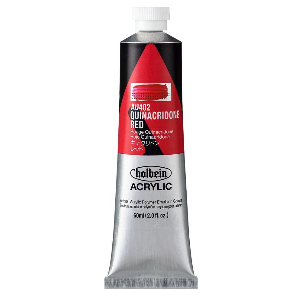 (3本セット) ホルベイン アクリリックカラー [ヘビーボディ] 60ml AU402 キナクリドン レッド
