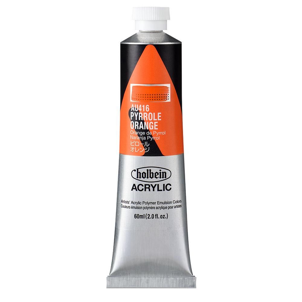 (3本セット) ホルベイン アクリリックカラー [ヘビーボディ] 60ml AU416 ピロール オレンジ