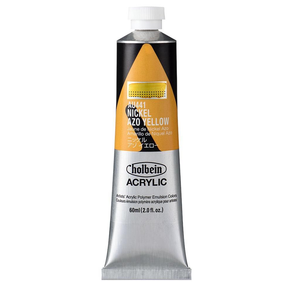 (3本セット) ホルベイン アクリリックカラー [ヘビーボディ] 60ml AU441 ニッケル アゾ イエロー