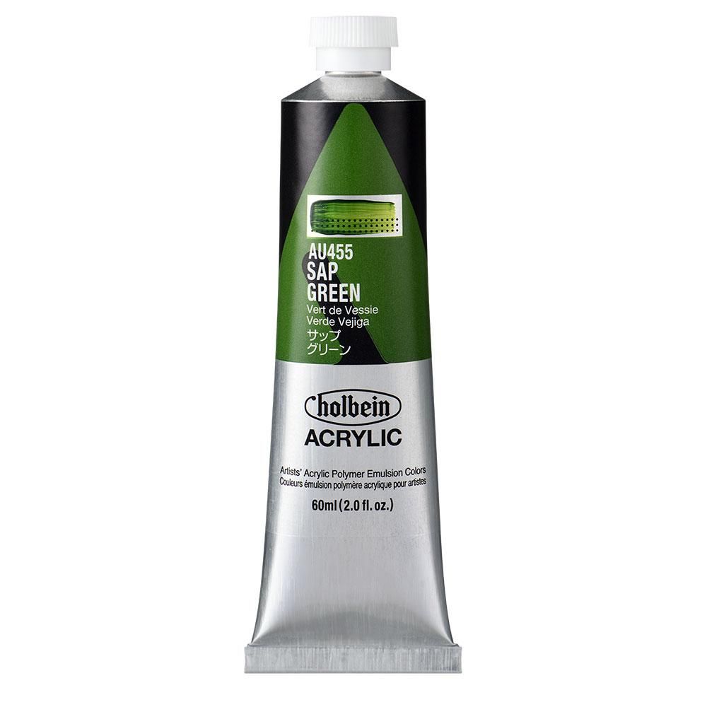 (3本セット) ホルベイン アクリリックカラー [ヘビーボディ] 60ml AU455 サップ グリーン