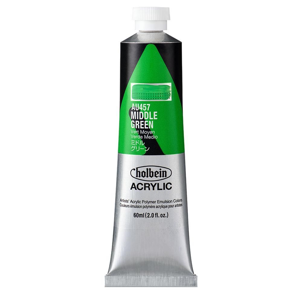 (3本セット) ホルベイン アクリリックカラー [ヘビーボディ] 60ml AU457 ミドル グリーン
