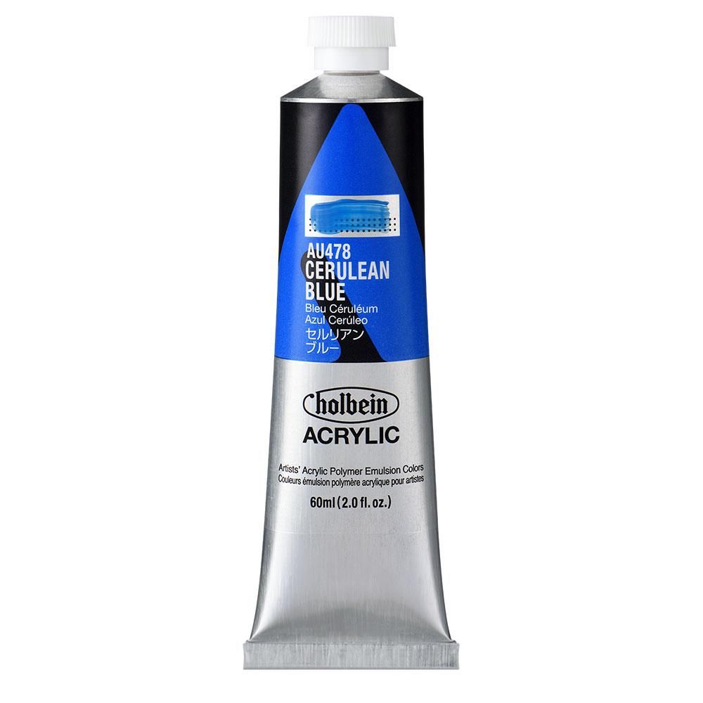 (3本セット) ホルベイン アクリリックカラー [ヘビーボディ] 60ml AU478 セルリアン ブルー