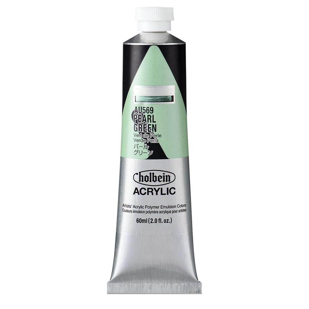 (3本セット) ホルベイン アクリリックカラー [ヘビーボディ] 60ml AU569 パール グリーン