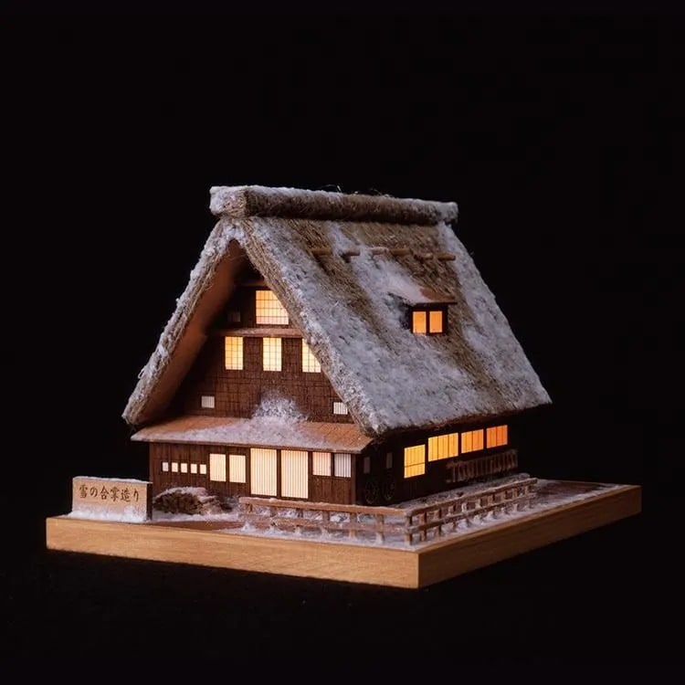 ウッディジョー 建築 あかり No.1 雪の合掌造り