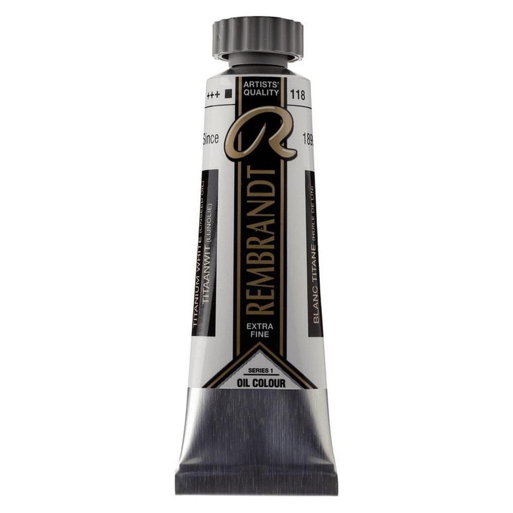 (3本セット) レンブラント 油絵具 5号 15ml #118 チタニウムホワイト(リンシードオイル)