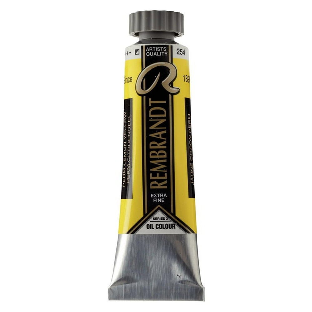 (3本セット) レンブラント 油絵具 5号 15ml #254 パーマネントレモンイエロー