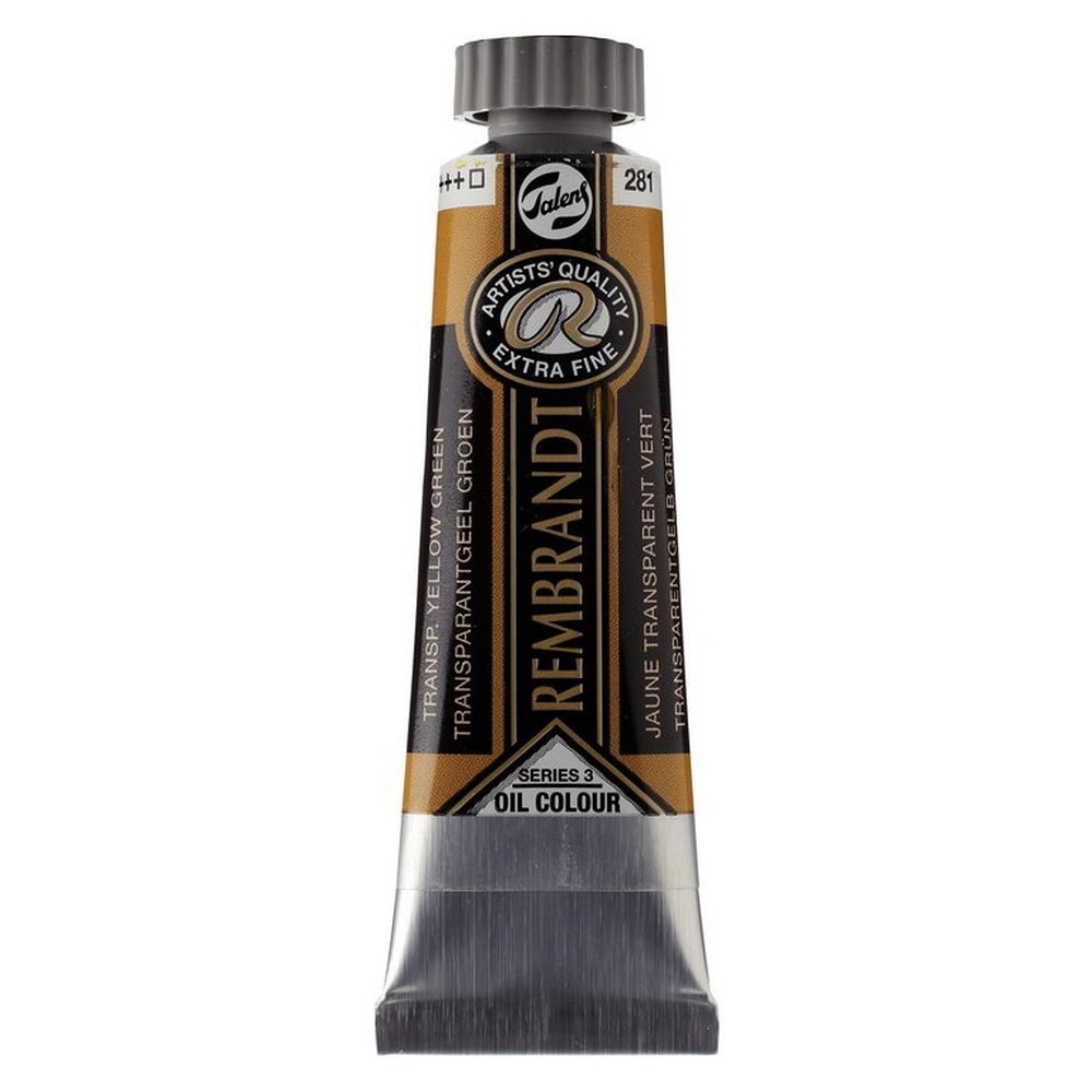 (3本セット) レンブラント 油絵具 5号 15ml #281 トランスペアレントイエローグリーン
