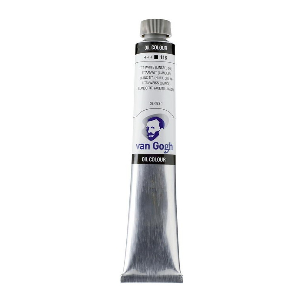 (3本セット) ヴァンゴッホ 油絵具 10号 60ml #118 チタニウムホワイト(リンシードオイル)