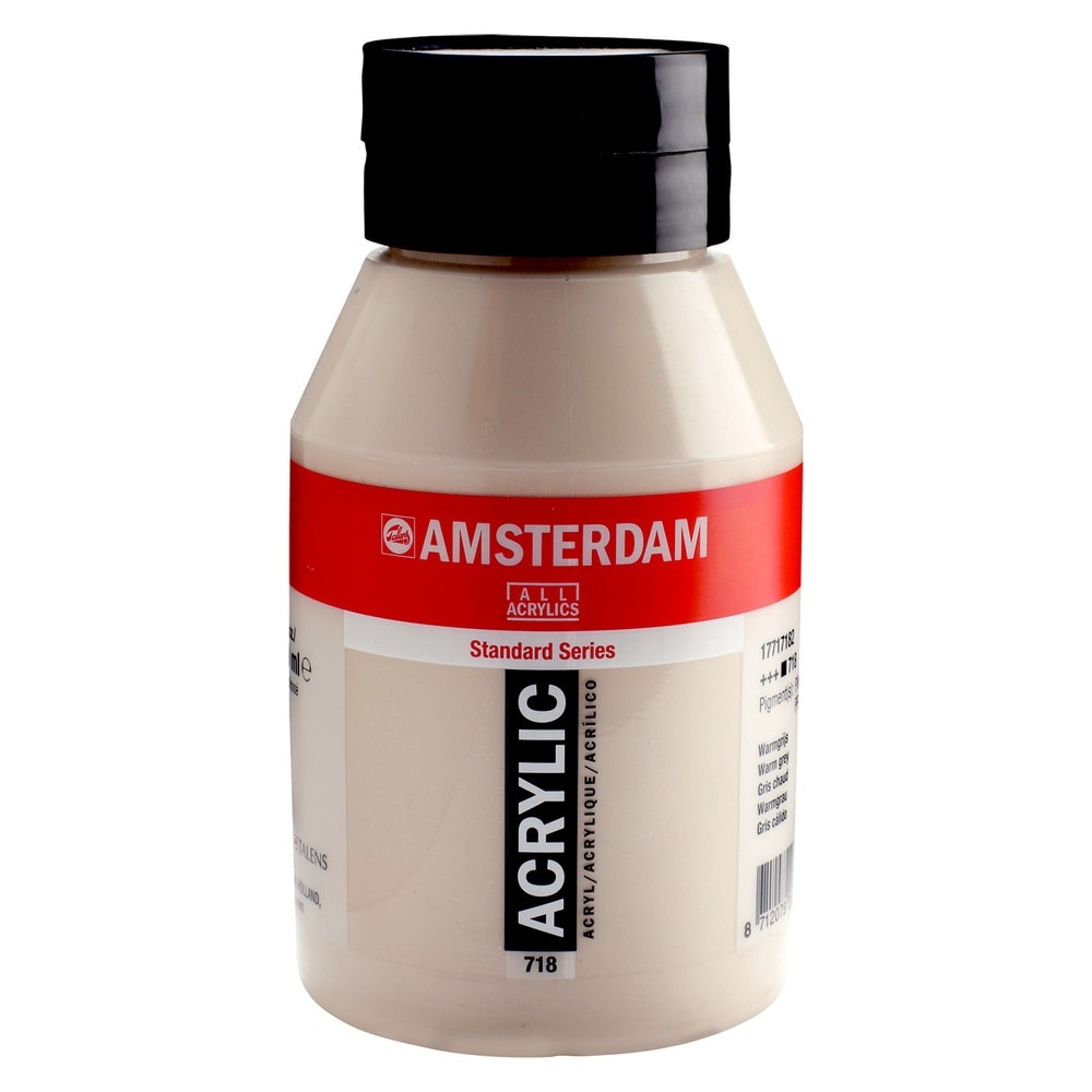 アムステルダム アクリリックカラー  1000ml #718 ウォームグレー
 アクリル絵具