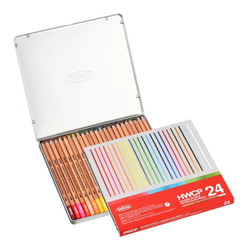 ホルベイン 水彩色鉛筆 24色セット (缶入り)  WP192 (021192)