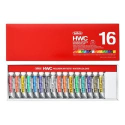 ホルベイン 透明水彩絵具 5ml (2号) W791 パール 16色セット (012791)