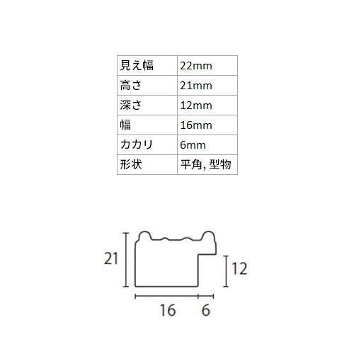デッサン額縁 アレグラ2 銀 四切 額内寸(424×348mm) 表面(アクリル