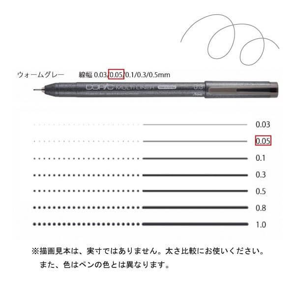コピックマルチライナー ウォームグレー 0．05