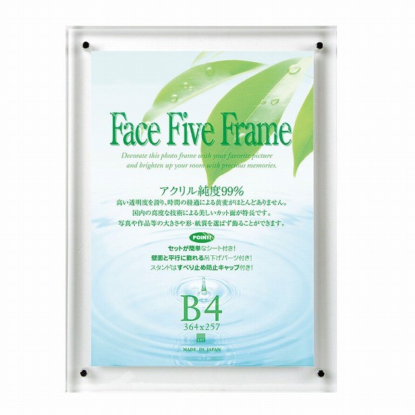 APJ フォトフレーム フェイスファイブフレーム クリア B4サイズ（257×364mm）