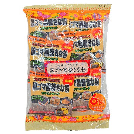 沖縄パイオニアフーズ セサミクランチ 黒ゴマ黒糖きな粉6P(20g×6袋