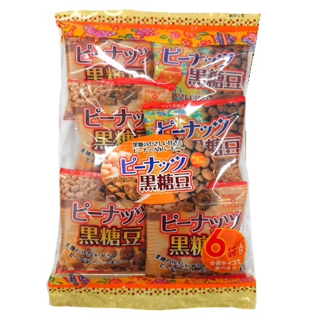沖縄パイオニアフーズ ピーナッツ黒糖豆6P(20g×6袋) | 【サージュお