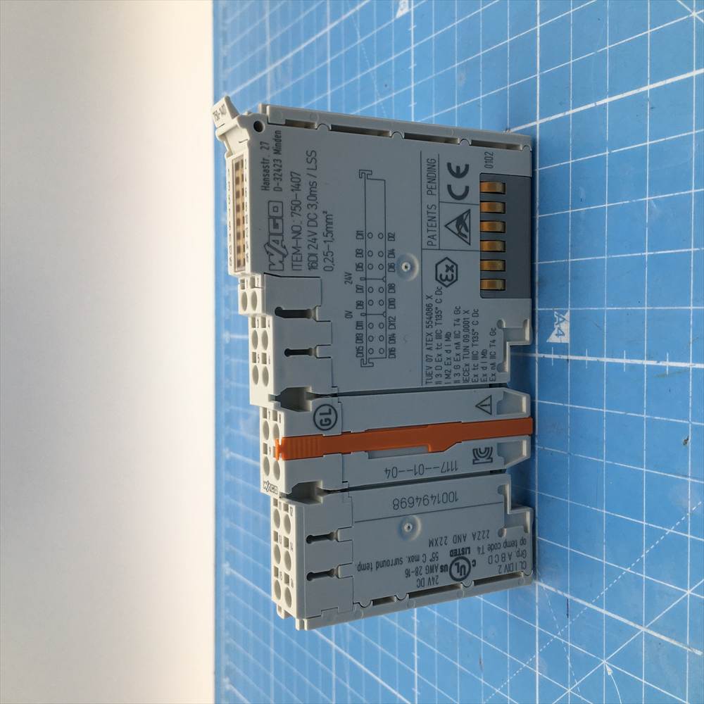 FA電材  制御機器 plc 16di24vdc3.0ms/lss 750-1407 used 
