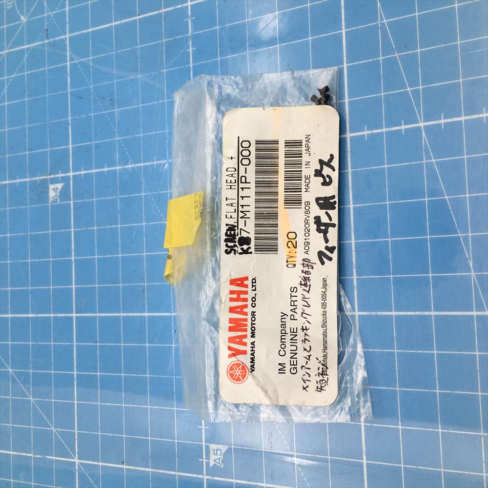 YAMAHA 未分類 設備品番不明 ネジ SCREWFLATHEAD K87-M111P 中古品 