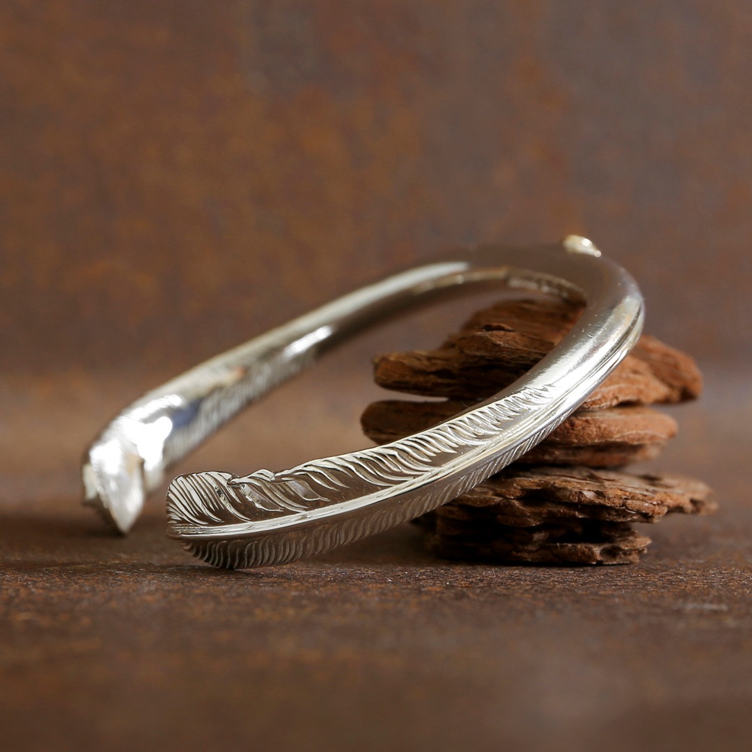 希少★アリゾナARIZONA SILVER シルバー カフブレスレット B-56a (Feather&Feather) | ブレスレット | ARIZONA FREEDOM（アリゾナ
