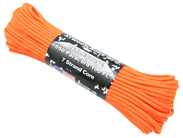 リフレクティブ 反射 (ネオン オレンジ) アトウッド ロープ 550
