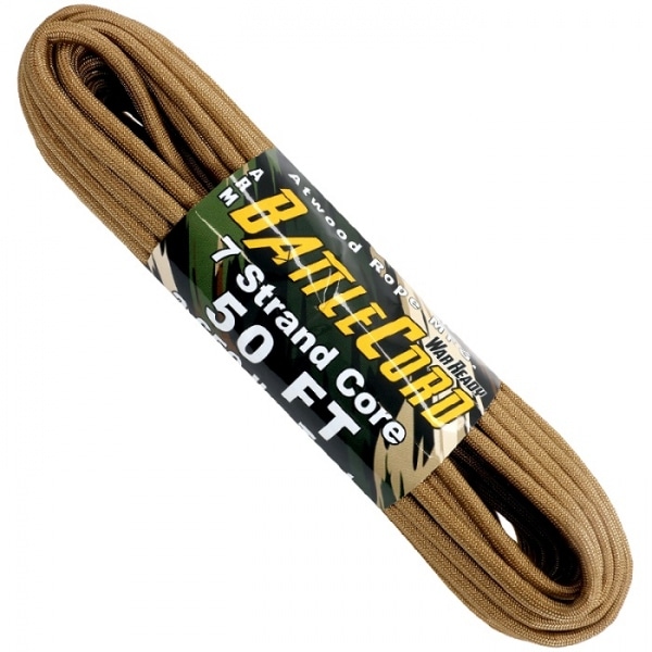 軍用 高品質 アトウッド ロープ バトルコード ブラック 100FT 7Strand パラシュートコード パラコード 30M 耐加重1200Kg  キャンプなどに ATWOOD ROPE MFG BLACK (サバゲー) 軍用 高品質 アトウッド ロープ/ バトルコード グランドウォー 100FT  7Strand パラシュートコード ...