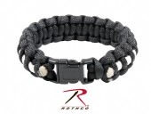 ロスコ/ROTHCO パラコード ブレスレット ブラック/ホワイト R939  Sサイズ【メール便配送可】|アウトドア/キャンプ用品|【日本正規代理店】ロスコ/ROTHCO