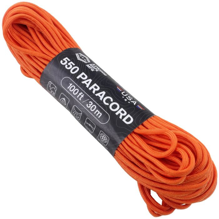 アトウッド ロープ バーントオレンジ 7Strand 550 パラシュートコード