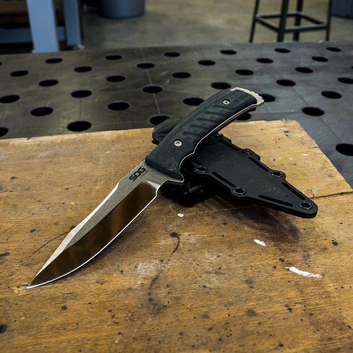 ○○ ソグ/SOG USA製 ピラー ナイフ S35VN鋼/マイカルタハンドル 
