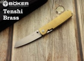 ܡ ץ饹 01BO328 ƥ ֥饹 ǥ ޤߥʥ,BOKER Plus Tenshi Brass Folding knife