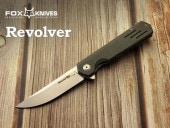 ֥å եå 01FX889 ܥС ޥ륿 饤ʡå ޤߥʥ,Black Fox Revolver Micarta Green folding knife