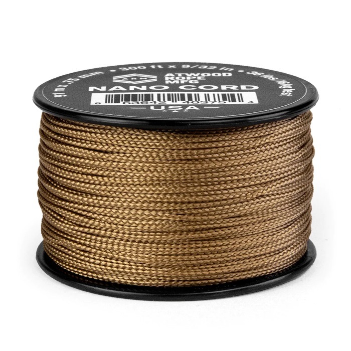 0.75mm ナノコード アトウッド ロープ (TAN タン) パラシュートコード 