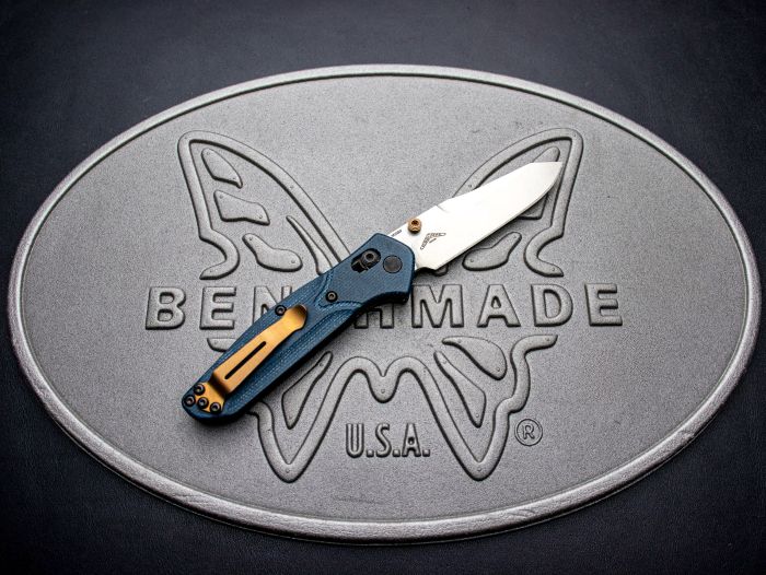 �٥���ᥤ�� �ߥ˥����ܡ��� �ǥ˥�ޥ����륿 945-04 BENCHMADE MINI OSBORNE DENIM MICARTA 