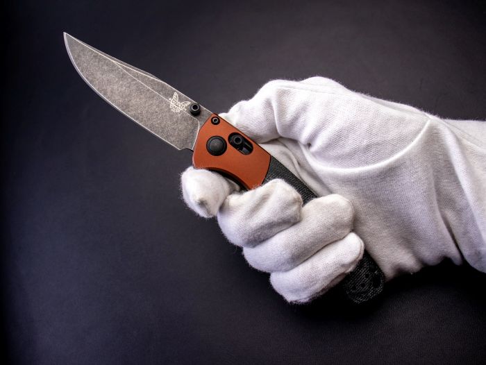 �٥���ᥤ�� �ߥ˥���å��ɥ�С� �ޥ��ʥ��å� 15085BK-04 BENCHMADE MINI CROOKED RIVER MAGNACUT 