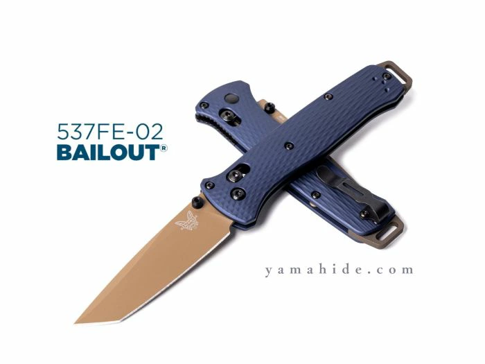 �٥���ᥤ�� �٥��륢���� ���졼�����֥롼 ����ߥ˥��� 537FE-02 BENCHMADE BAILOUT CRATER BLUE ALUMINIUM