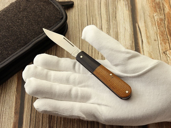 �����ܡ����� 110943 �С����� ����ƥ���� �֥饦�� �С���åץޥ����륿 ����åץ��祤��� �ޤ���ߥʥ���,BOKER Barlow Integral Burlap Micarta Brown Folding knife