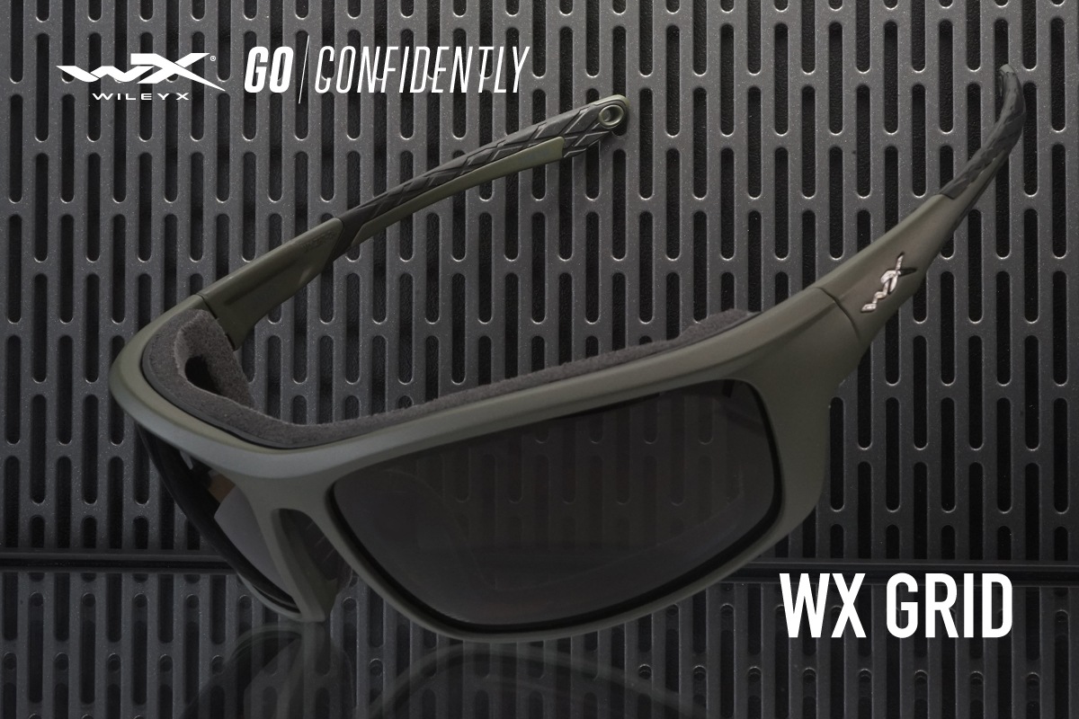 �磻�꡼���å���/CCGRD08 ����å� �и����⡼��/�֥�å����ץ� �ե졼�� ���󥰥饹  GRID CAPTIVATE Smoke Grey [Matte Utility Green]��Wiley X��������Ź��