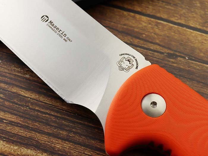 ���ò�������ۥޥ���� 978/G10A �ϥ�ƥ��� G10����� �������ʥ���,Maserin HUNTING Orange Fixed knife