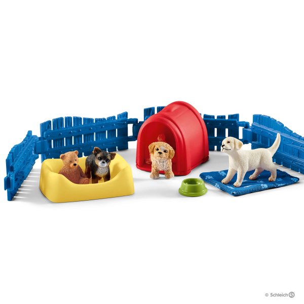 Schleich (シュライヒ)仔犬の遊び場 42480 | 動物・恐竜フィギュア