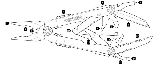 �����С� G1545  �ǥ������� �֥�å� �ޥ���ġ��� �ޥ���ץ饤�䡼 GERBER Diesel