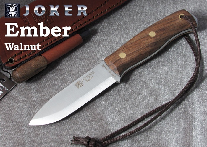  硼 CN122-P С ʥå ե䡼 ֥å奯եȥʥ,Joker EMBER SCANDI BUSHCRAFT KNIFE WALNUT HANDLE