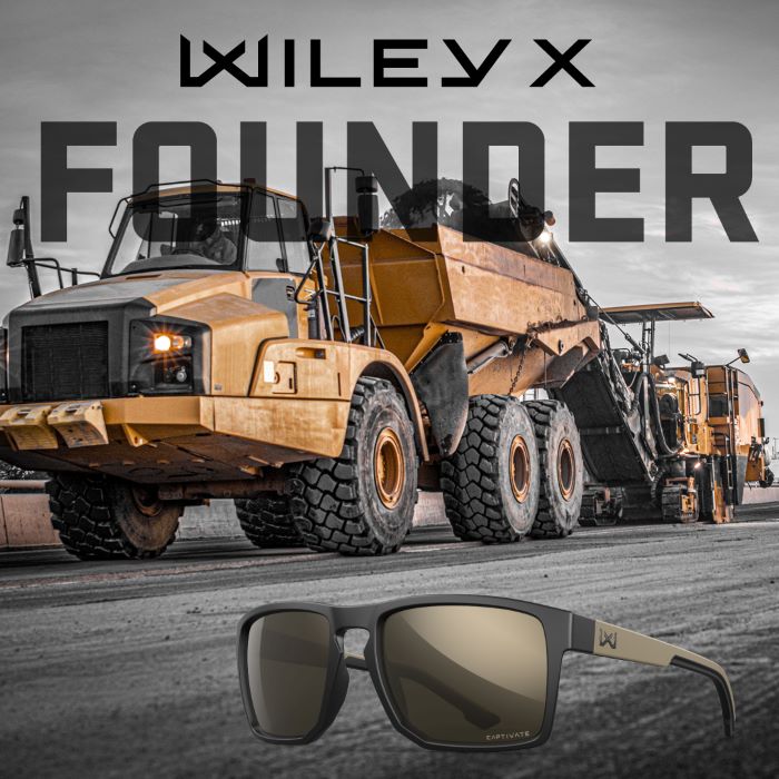 �磻�꡼���å��� AC6FND04 �ե�������� ���󥰥��ƥ�ߥ顼/�ޥåȥ֥�å� �ե졼�� ���󥰥饹  WX FOUNDER CAPTIVATE NP TUNGSTEN MIRROR [Matte Black & Tan]��Wiley X��������Ź��