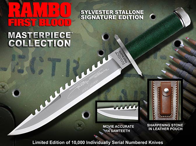 最新入荷 ランボー ナイフセット 模造品 刃無し シルベスタースタローン - 武具