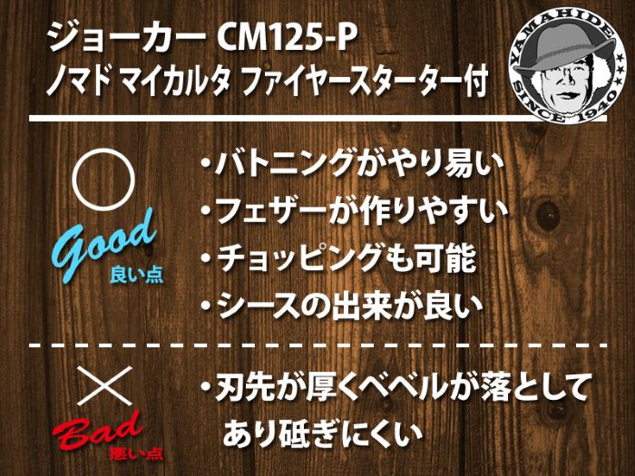 ���硼���� CM125-F �Υޥ� �ޥ����륿 �����ǥå��������� �֥å��奯��ե� JOKER NOMAD BUSHCRAFT AND KYDEX SHEATH (�ߥ꥿�꡼) 