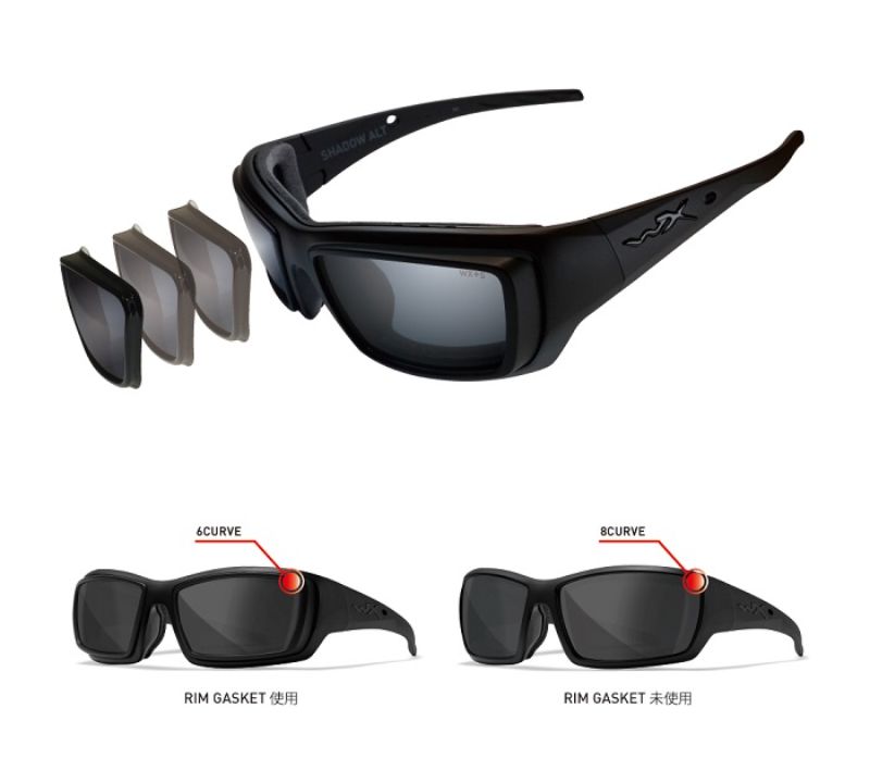 ���� (��� �������åȥ�ǥ�) �磻�꡼���å���/CCSHA03ALT ����ɥ����⡼��/�ޥåȥ֥�å��ե졼�� ���󥰥饹 SHADOW  ALTERNATIVE RIM Gasket BLACK OPS Smoke Grey [Matte Black]��Wiley X��������Ź�ۡ���