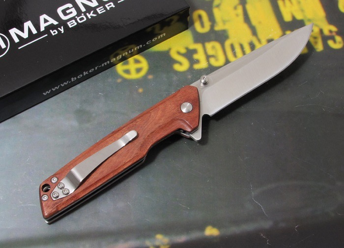 ܡ ޥʥ 01MB723 ȥ졼 ֥饶å,ޤߥʥ,BOKER Magnum Straight Brother Wood folding knife  ڥ쥿ѥåץ饹ġ